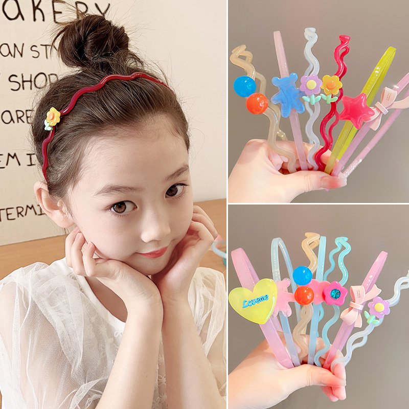 儿童防滑带齿发箍可爱小女孩浏海碎发发箍头饰女童卡通束发卡发饰
