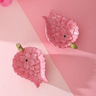 粉彩荷花秋操杯香插冰箱贴山东省湖北辽宁河南博物馆文创磁铁吸