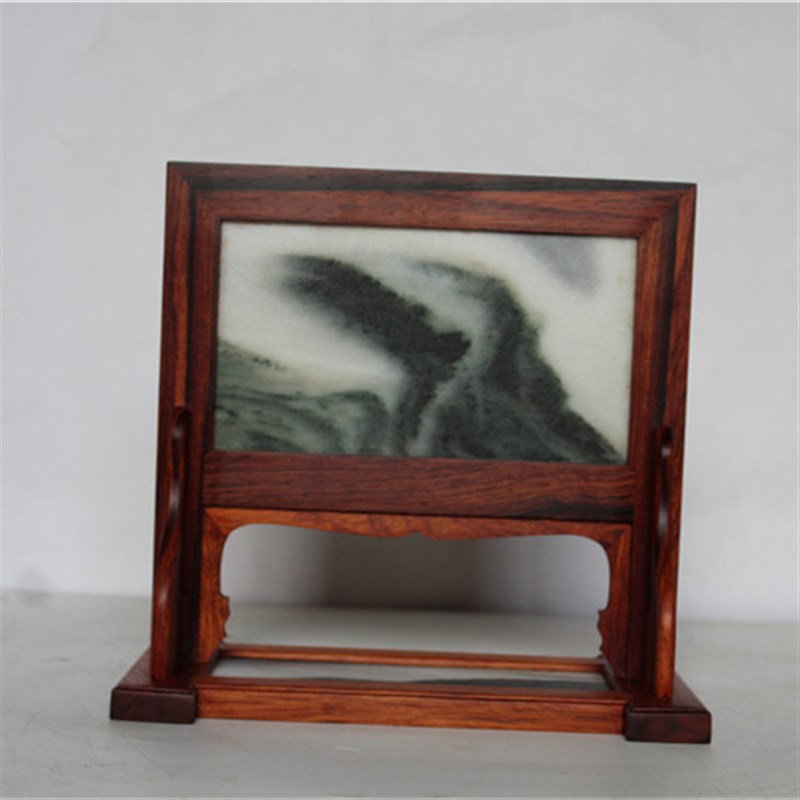 砚屏白酸枝砚屏小插屏伍嘉恩款砚屏奥氏黄檀砚屏经眼录款砚屏