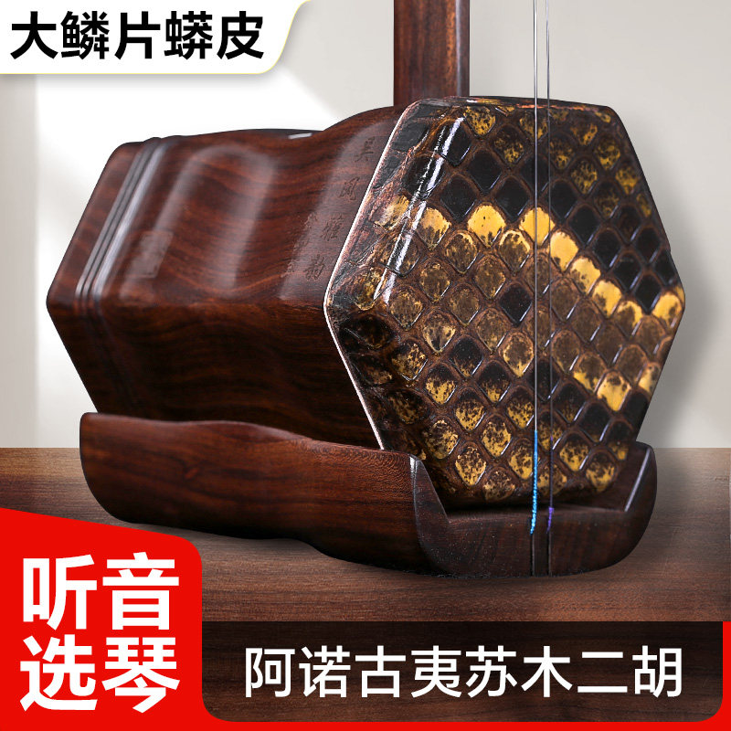 二胡阿诺古夷苏木黑酸枝大皮w二胡琴苏州大音量专业演奏二胡乐器
