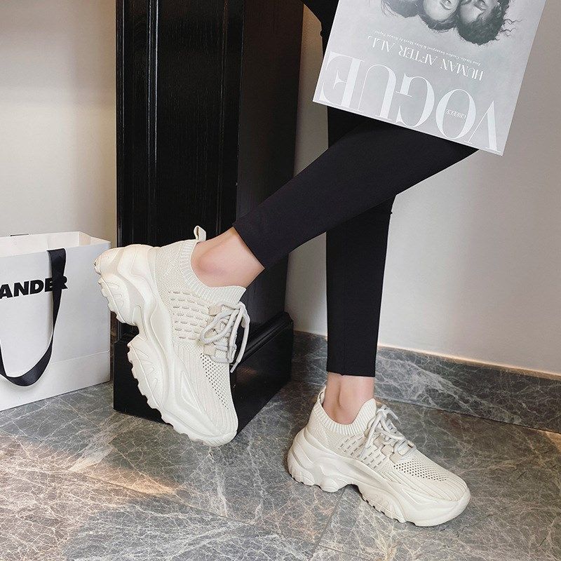 小码老爹鞋女3g13233透气飞织网面休闲运动鞋百搭增高厚底女鞋34,女鞋,老爹鞋,淘宝优惠券,粉丝福利购,淘宝优惠卷
