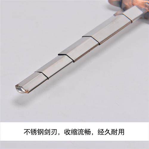 全金属太极伸缩剑不锈p钢健身折叠表演道具剑收缩S男女晨练剑加