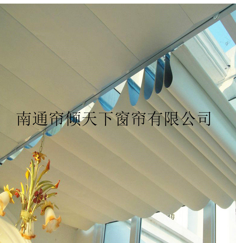 南通定制折叠式顶棚天p棚帘阳光房遮阳帘 手动电动隔热天窗玻璃顶