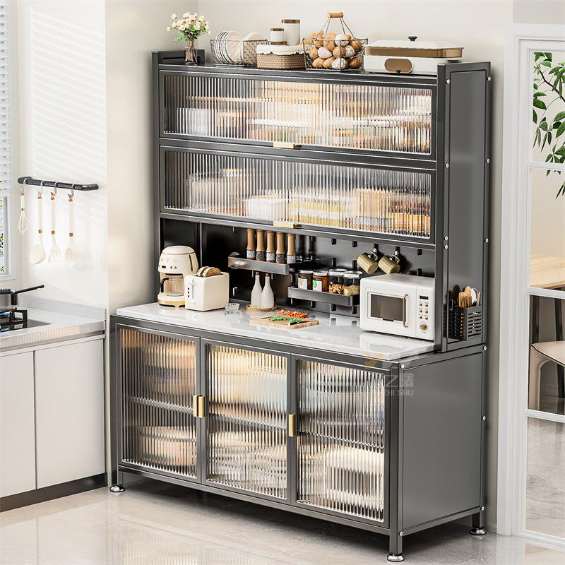 厨房置物架落地多j层岩板收纳柜多功能微波炉烤箱切菜餐边碗储物,住宅家具,餐边柜,淘宝优惠券,粉丝福利购,淘宝优惠卷