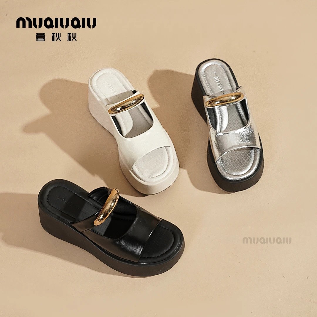 厚底凉拖鞋女夏外穿2025新款超火小个子增高松糕沙滩鞋配裙子女鞋,女鞋,一字拖,淘宝优惠券,粉丝福利购,淘宝优惠卷