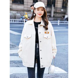 2025新款开春复古牛仔外套女装春秋学生宽松百搭休闲工装夹克上衣