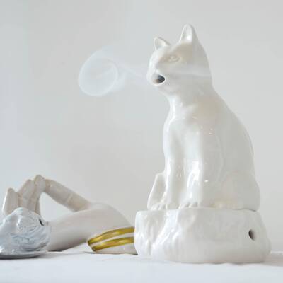 VILLATTE ASTIER de日式小猫咪猫香炉线香香插炉摆件adv创意小众