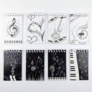 学生记事本笔记本子随笔备忘录高颜值音符音乐图案涂鸦本礼物奖品