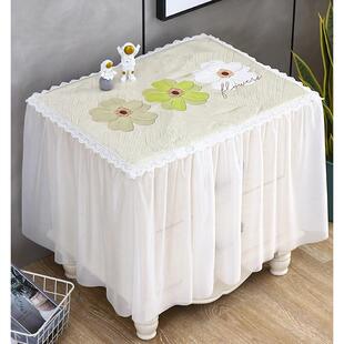 床头柜盖布高级感防水蕾丝卧室遮丑神器盖布防尘盖巾高级感小桌布