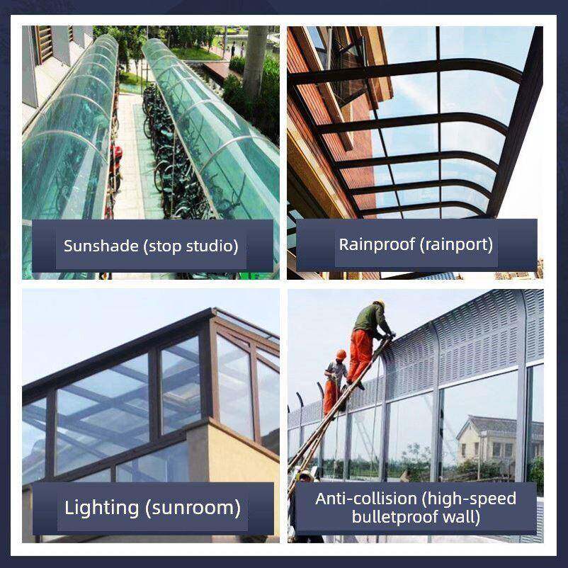 雨棚塑料板进口耐高温透明PET薄膜白色PVC卷材片材PC耐力板全透明