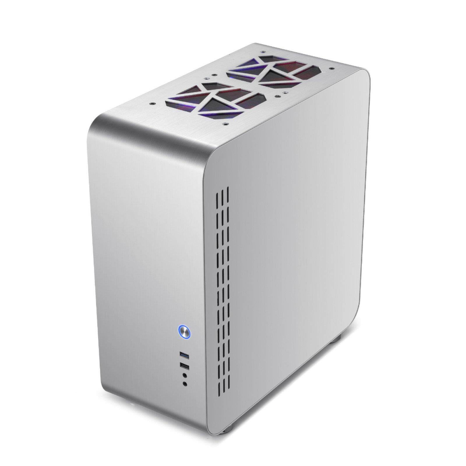 金河田 美铝Mate4桌面水冷机箱/全铝侧透钢化玻璃/ATX铝合金机箱