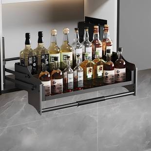 矮吊柜300 500高升降拉篮单层400矮小升降机上柜下拉式450调味篮