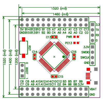 STM32L431RCT6开发板新品STM32L431单片机系统核心板促销低功耗板