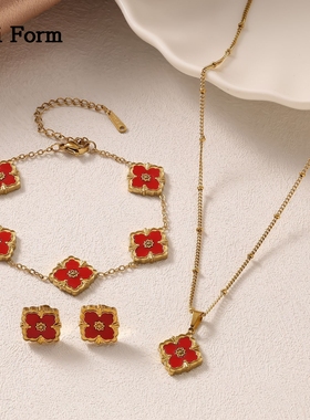 Anti Form布契拉丝贝母拉提项链双面锁骨链中古老钱轻奢毛衣链