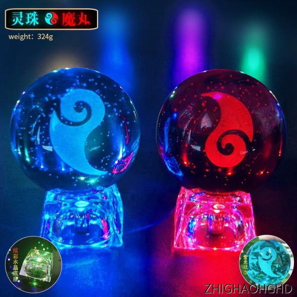 魔闹礼物水晶球童周边动漫灵哪吒手办摆件丸同款魔小夜灯海敖丙珠