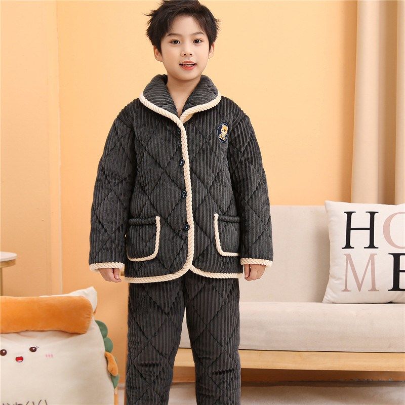 儿童棉睡衣冬装水晶绒家居服套男女孩中大童儿童棉服加绒加厚冬季,童装/婴儿装/亲子装,家居服套装,淘宝优惠券,粉丝福利购,淘宝优惠卷