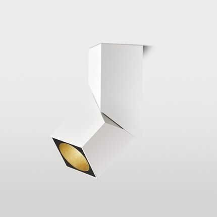 轨道射灯led天花灯北欧方形家用壁画客厅旋转灯吸顶式明装小射灯