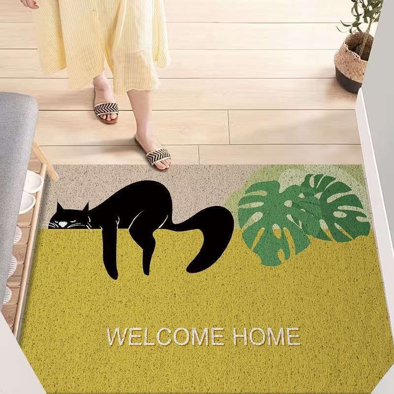 卡通入户门地垫门外进门脚踩垫子大门口家用丝圈门垫可裁剪地毯