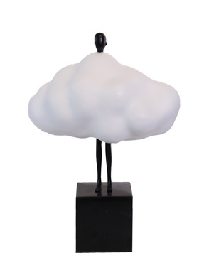 极简抽象云朵人物摆设酒店样板房装饰雕塑客厅玄关橱窗壁柜摆件