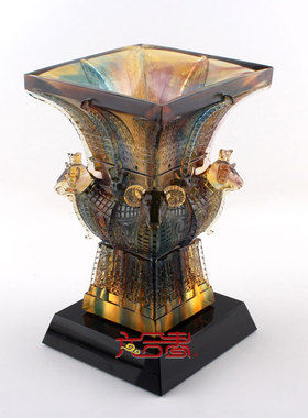 六合春 四羊方尊 琉璃摆件 送老师礼品 送领导生日礼物 贺寿礼品