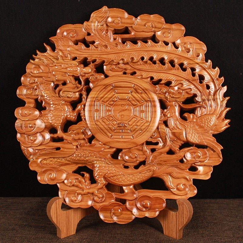 正宗桃木龙凤挂件木雕挂盘龙凤呈祥卧室床头孤寡位摆件,家居饰品,木雕,淘宝优惠券,粉丝福利购,淘宝优惠卷