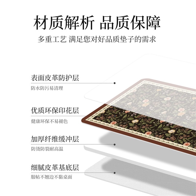 书桌垫写字台桌垫可自由裁剪电脑办公桌布定制防水皮革垫高级感