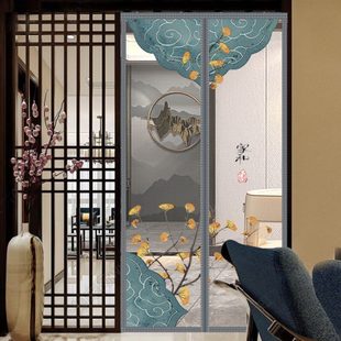 卧室厨房隔断帘家用魔术贴加密防蚊门帘磁吸纱门纱窗 免打孔夏季