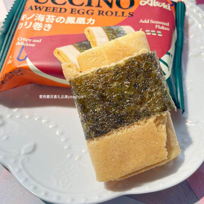 现货艾一珂布奇诺海苔凤凰卷休闲零食喜礼伴手礼喜饼干蛋卷酥散装