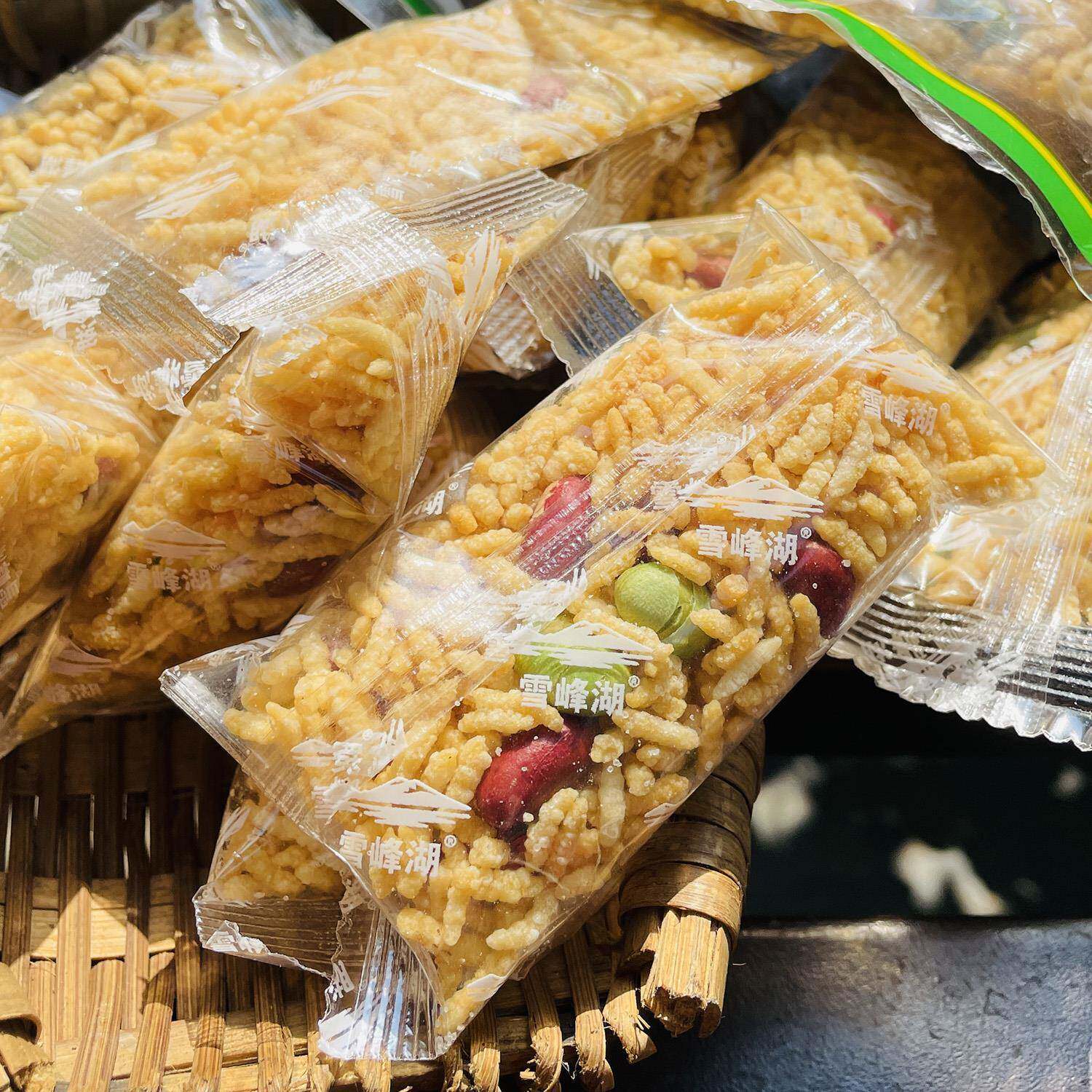 现货湖南特产手工炒米咸味益阳安化山山擂茶炒阴米香脆香米零食小