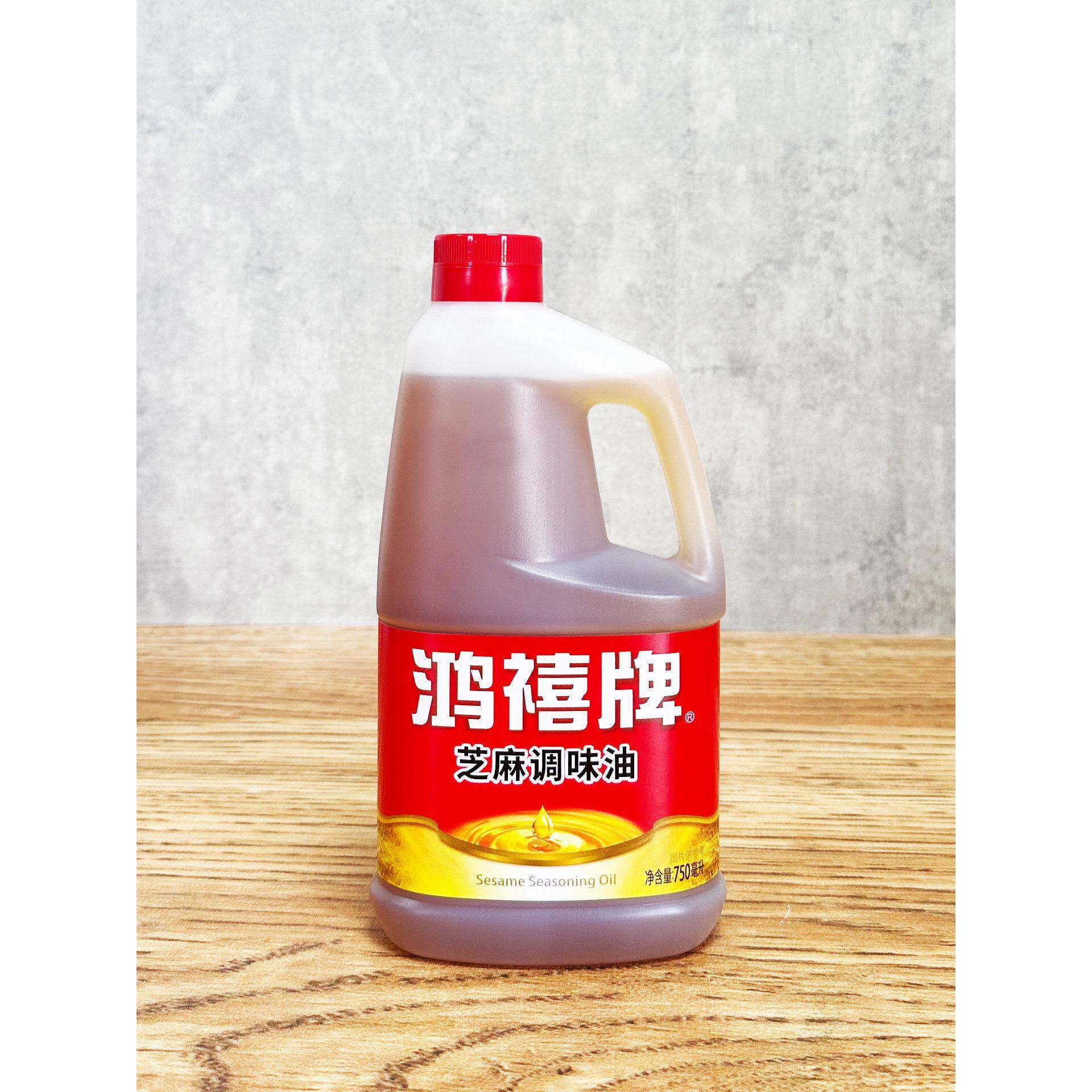 现货鸿禧牌芝麻调和油750ml食用植物香油凉拌火锅串串油碟蘸料调