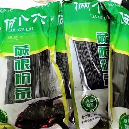 现货小顾四川特产蕨根粉0脂酸辣厥根粉带调料葛根代餐凉拌撅根粉