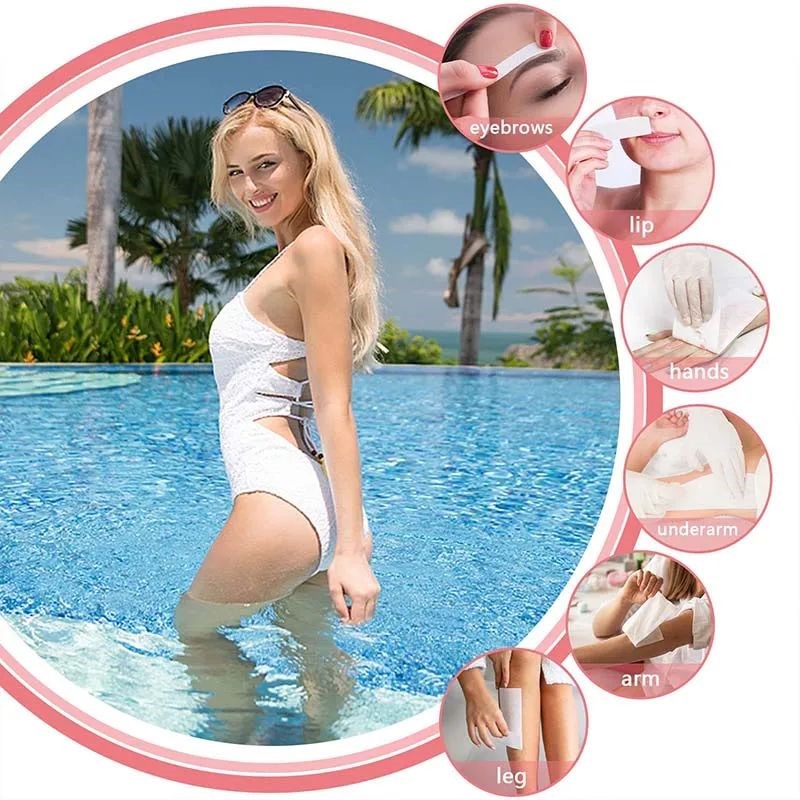 100pcs Hair Removal Wax Paperz For Women & Men Nonwoven Wax