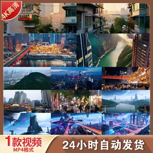 高清重庆旅游穿越城市未来科技移动延时福士十八梯洪崖洞视频素材