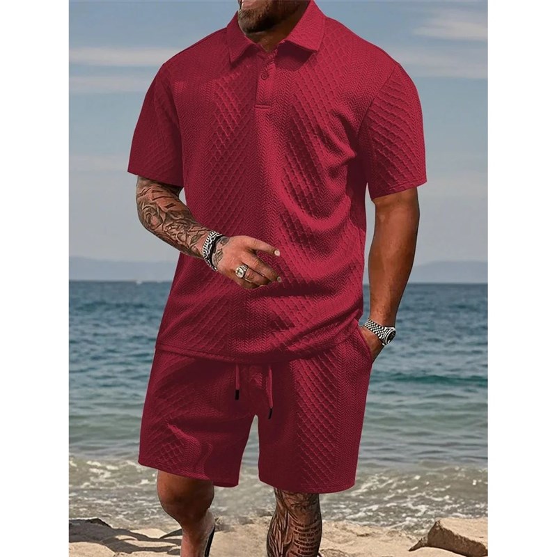 2025 Summer New Men's Casual SportFswear  Shirt Turn-over co
