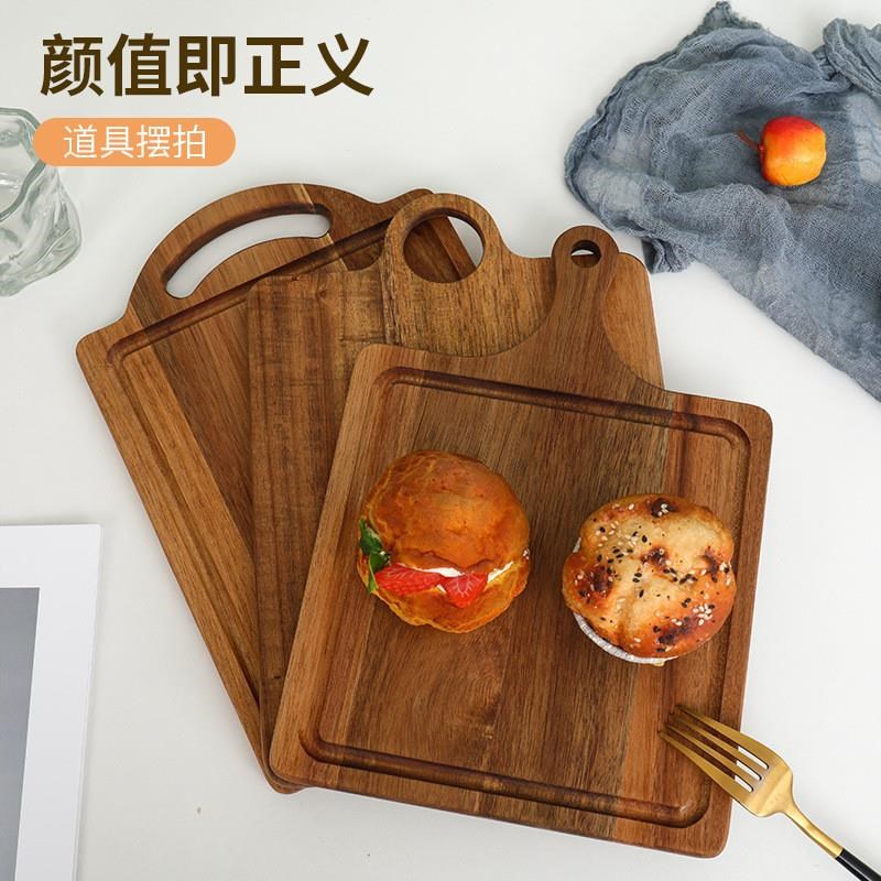 Kitchen Wooden Chopping Blocks Beech Pizza面包Q Cutting Boar