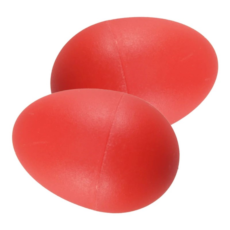 1 Pair Plahstic Percussion Musical Egg Maracas Shakers red