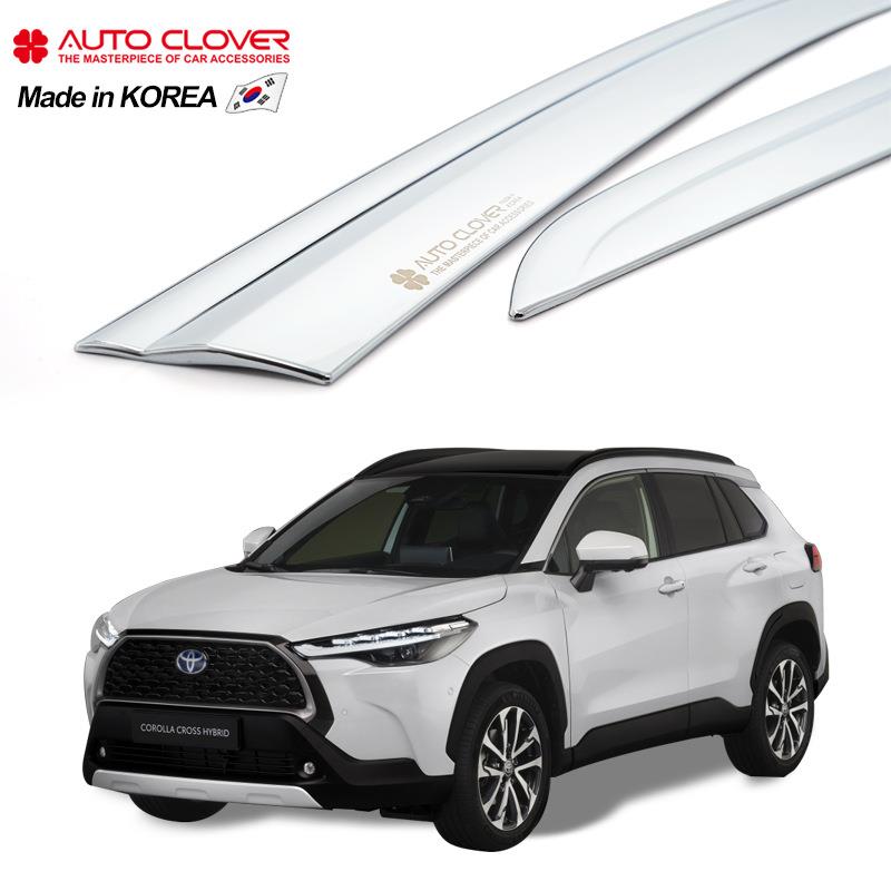 奥克福适用卡罗拉锐放晴雨挡改装电镀遮雨档铬锋兰达黑色雨眉