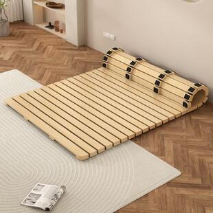 实木地板床加厚硬床板榻榻米透气排骨架出租房折叠地铺板折叠床架