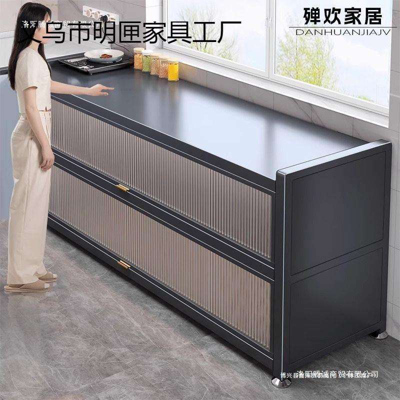 厨房置物架落地多层收纳碗柜多功能微波炉橱柜餐边储物柜子严选