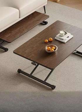可升降折叠茶几餐桌移动折叠桌家用小户型出租屋简易电脑桌办公桌