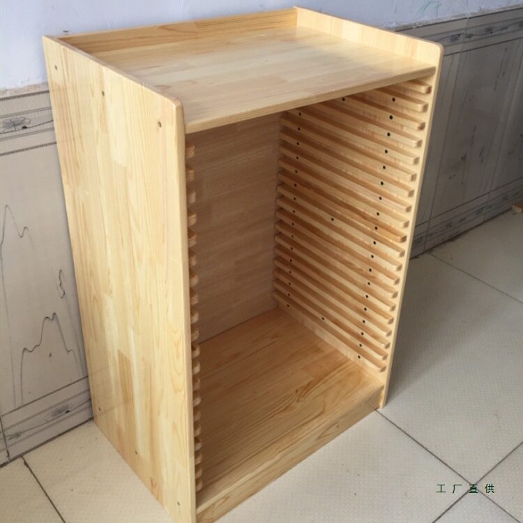 湿水彩柜木质画板架画板收纳柜幼儿园画室实木画板柜4开K纸整理柜