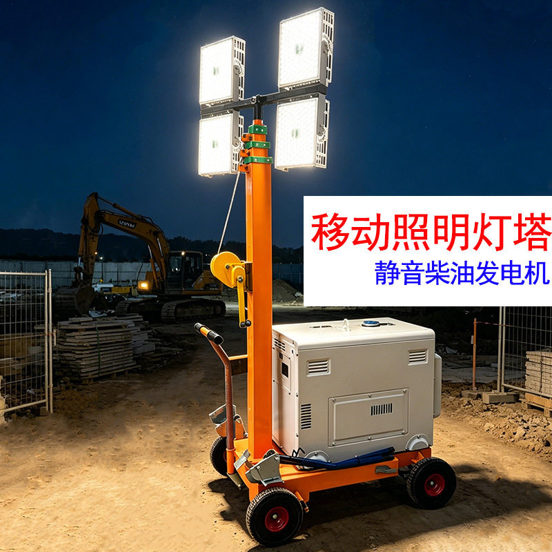 户外便携应急升降工作灯