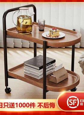 可移动小茶几小推车客厅沙发边几迷你小桌子置物架带轮北欧风餐车