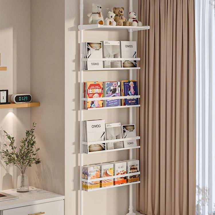 飘窗收纳置物架卧室书架书柜顶天免打孔阳台立地夹缝窗台储物其他