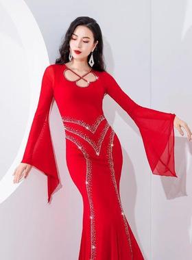 倾城之舞肚皮舞服装2023新款民俗iraq伊拉克甩发袍子表演出服