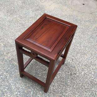 酸枝木铜钱板凳鸡翅木排骨凳花梨四方黑檀木矮凳实木小方凳子