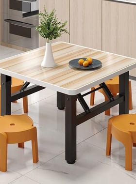 可折叠地摊桌正方形吃饭桌子夜市折叠桌饭馆餐桌出租屋多功能桌子