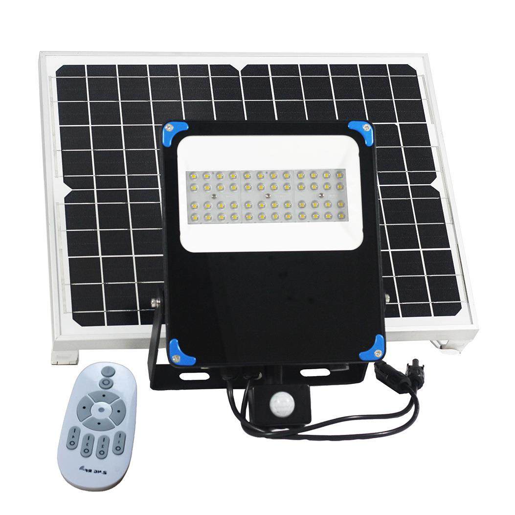 30W2.4GHz遥控感应8模式太阳能灯户外庭院投光灯led灯太阳能板