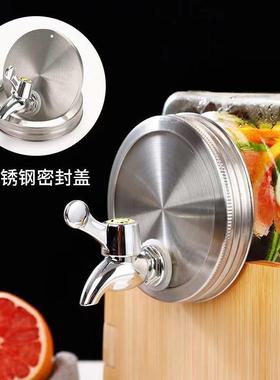 玻璃冷水壶带龙头家用大容量凉水壶果汁桶柠檬水容器放冰箱冷泡瓶