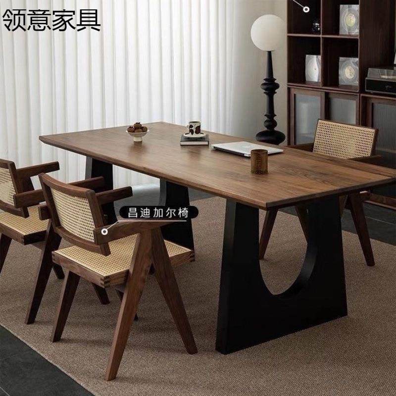 实木餐桌胡桃木色客厅大长书桌工作台大板餐书桌一体会议办公桌,金属材料及制品,金属加工件/五金加工件,淘宝优惠券,粉丝福利购,淘宝优惠卷